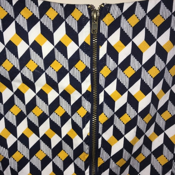 Louche| Geometric Printed Cotton Skater Dress - Picture 3 of 6